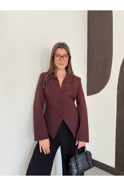 Ekim Store Jachetă tip blazer cu aspect de corset și șireturi