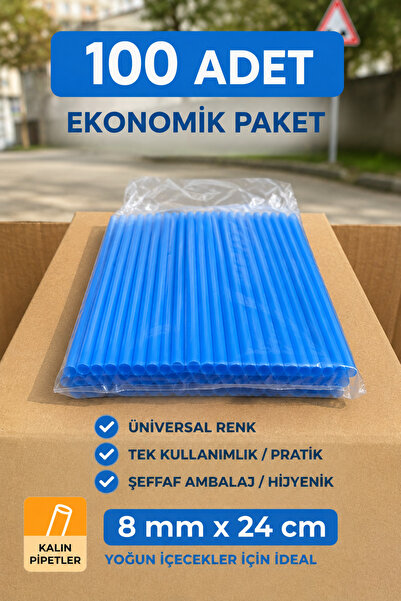 ardin Renkli Kalın Frozen Pipet 8mm 24cm
