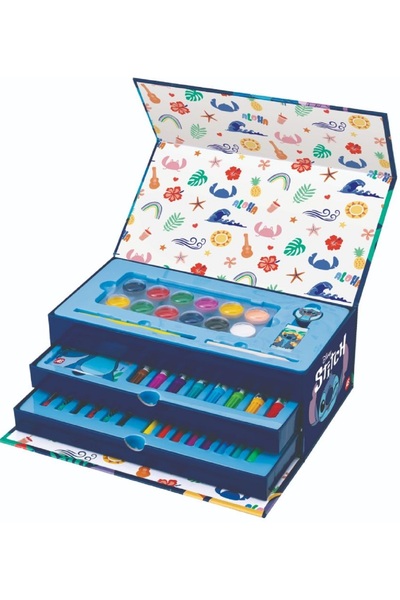 Tessari Set de colorat în valiză de carton Disney Stitch