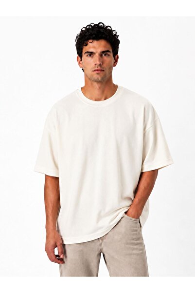 CLASSİCS MEN Ανδρικό μπλουζάκι Bordoo Basic Crew Neck Oversize με κοντά μανίκ...