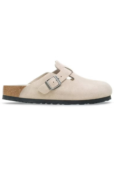 Premium Boston Suede Clogs – Sand | Casual Comfort Footwear