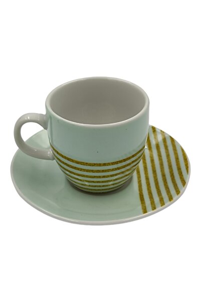 OEM Bohemia House Φλυτζάνια Πορσελάνης Καφέ Σετ 6 Τεμαχίων MINT GOLD LINE 100...