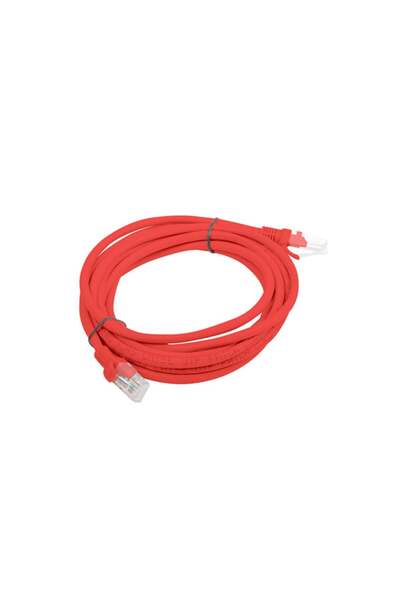 Lanberg PATCHCORD KAT.5E UTP 3M CZERWONY FLUKE PASSED
