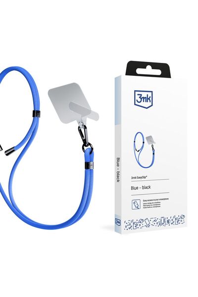 3MK Șnur pentru telefon - EasyClip - Albastru (negru)