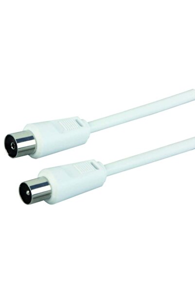 Schwaiger Cablu antenă 90 dB conector IEC - Cablu de 5m alb