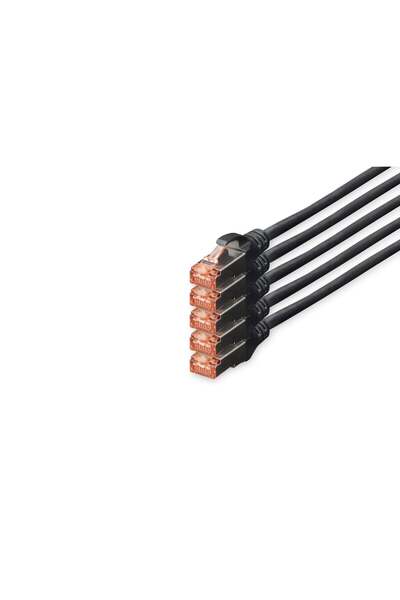 Digitus Cablu patch CAT 6 S/FTP, 5 bucăți, 10m, negru