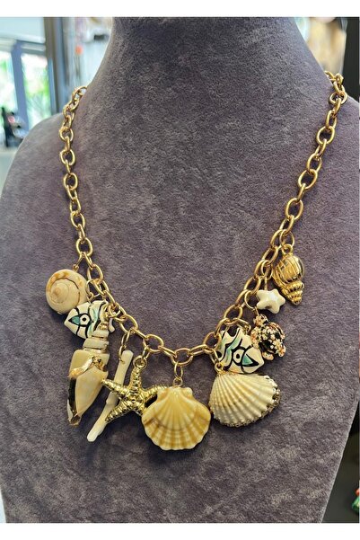 gozdeasutayaccessory Summer Necklace with Charms