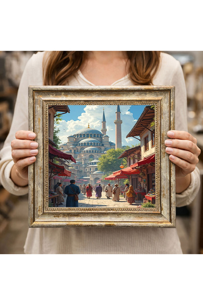 Dekorsiahome Tablou decorativ cu ramă în stil antic DK0004