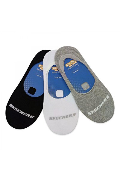 SKECHERS S2520313 U Liner No Show 3 Pack Socks Slip-Ins Çorap Çok Renkli Unis...