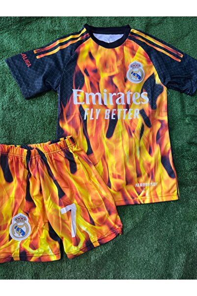 BYSPORTAKUS Real Madrid Cristiano Ronaldo Alev Desenli Çocuk Forması (jersey)
