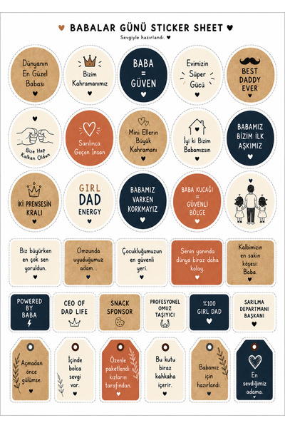 Babalar Günü’ne Özel Sticker Set