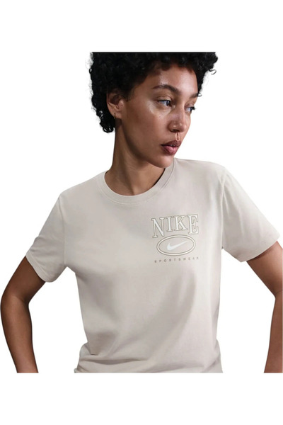 Nike Clup Tee pamučna ženska krem majica