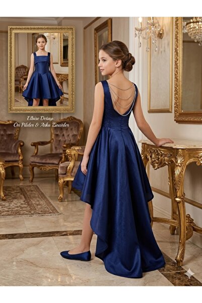 Erkut Modern Design Stone Detailed Graduation Special Occasion Girls' Evening...