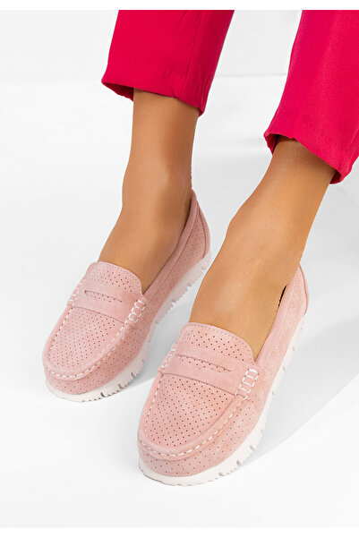 B T Shoes Mocasini dama piele Valerimia roz