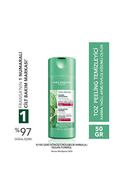 Yves Rocher Powder Peeling Cleanser Aha-Combination/Oily/Acne-Prone Skin -Pur...
