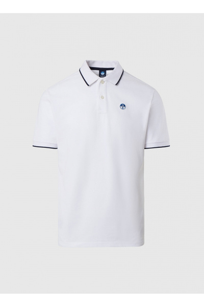 North Sails Beyaz Erkek Regular Fit Logo Baskılı T-Shirt NS0000692452