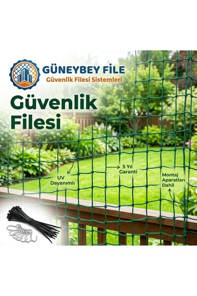 GüneyBey File Yeşil Güvenlik Filesi– 1,5 M Yükseklik | Metreyle Kesim | 4 mm ...