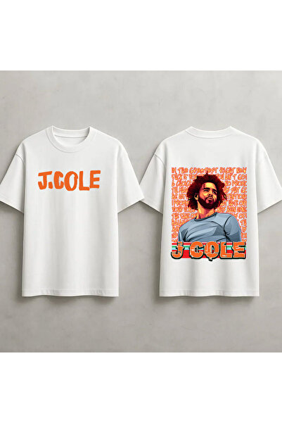 STİL-X تي شيرت J.Cole مطبوع للجنسين مصنوع من القطن بنسبة 100%