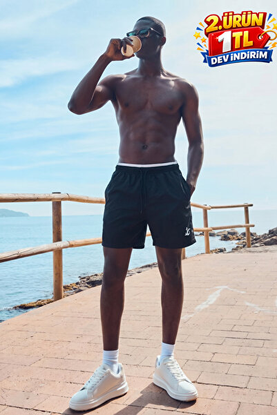 DAMGA JEANS Muške letnje kratke hlače G.Black Sea sa patentnim zatvaračem i d...