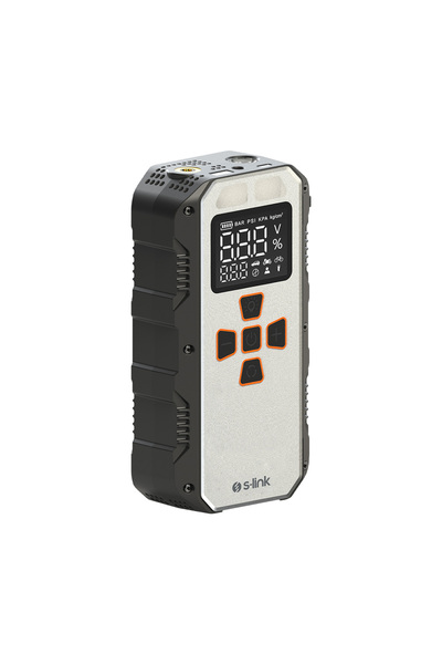 S-LINK AKT2027 Gümüş 8000mAh 150 Psi 4 in1 Powerbank+ LED Işık Lastik Sisirme...