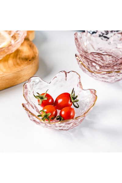 Zorix 2 PCS Elegant Dessert Plates, Japanese-Style Glass Bowls, Seasoning Pla...
