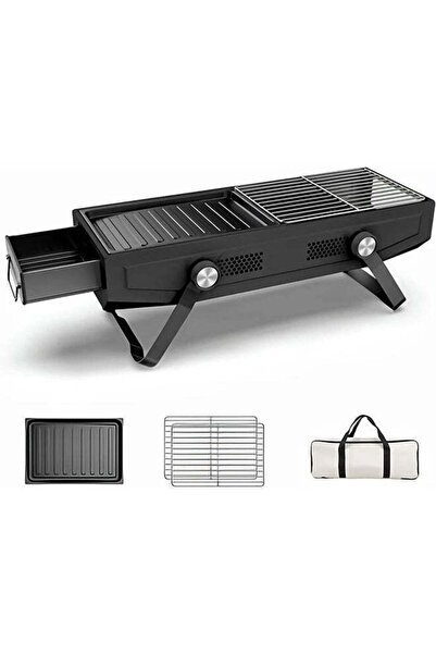 Arabest Barbecue Grill,Foldable Charcoal Grill with Double Trays,High Tempera...