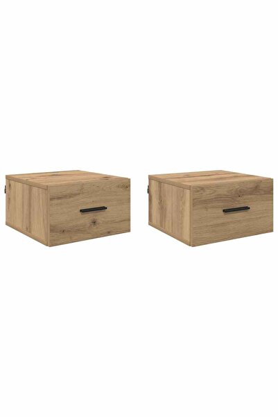 vidaxl Dulap de noapte 2 pcs stejar artizanal 35 x 35 x 20 cm