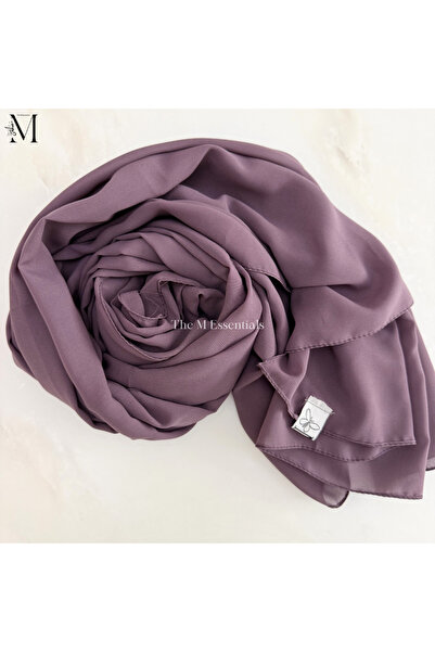 The M Essentials Dark Purple Powder Chiffon Hijab