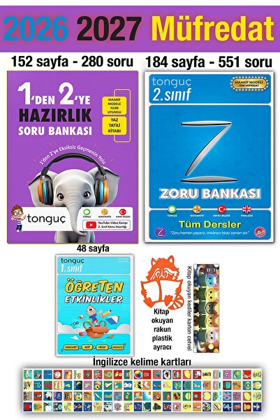 Tonguç Yayınları 1'den 2'ye Hazırlık Kitabı 2026 Yaz Tatili 2. Sınıf Zoru Ban...