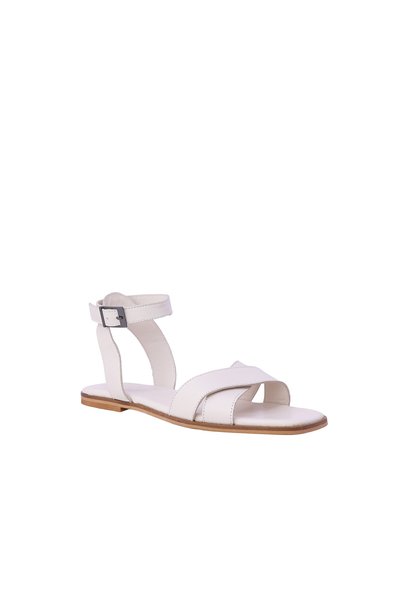 DİSPARİTA Women's Flat Sandals with Buckle Closure