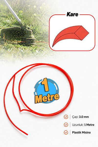 Badem10 Motorlu Tırpan Misinası 3.0 mm 1 Metre Dayanıklı Uzun Ömürlü Profesyo...