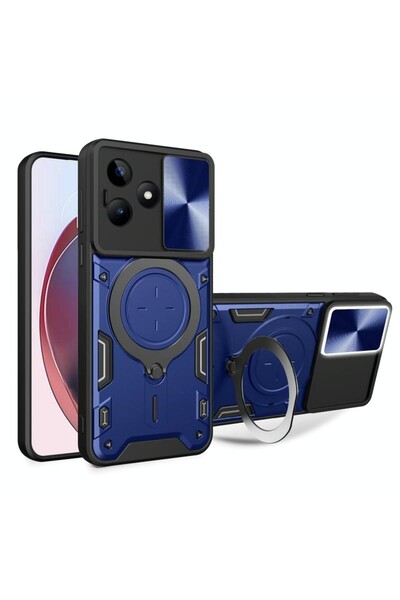 sscase Texture Camera Σκληρή Θήκη με Δαχτυλίδι Blue (Realme C53)