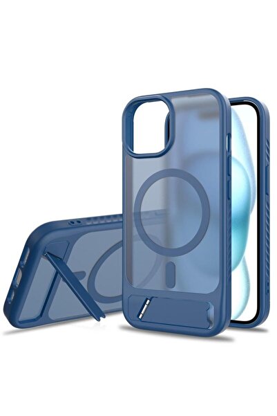 sscase Frosted Magsafe Σκληρή Θήκη με Stand Ημιδιάφανη Blue (Apple iPhone 15)