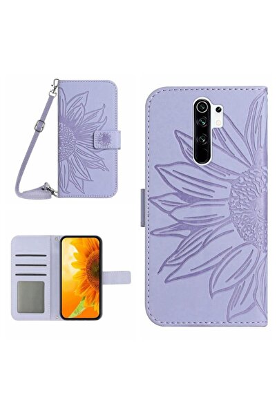 sscase Sun Flower Θήκη Πορτοφόλι με Λουράκι Purple (Xiaomi Redmi Note 8 Pro)