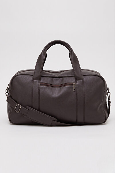 KAFF Brown Faux Leather Unisex Large Volume Premium Travel & Fitness & Sports...