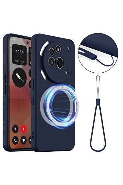 sscase MagSafe Solid Color Θήκη Σιλικόνης Blue (Nothing Phone (3a) Pro)