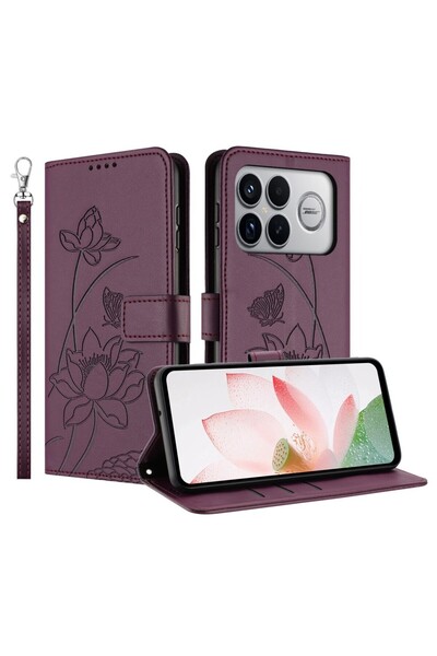 sscase Lotus Θήκη Πορτοφόλι Wine Red (Xiaomi Poco F8 Ultra 5G)