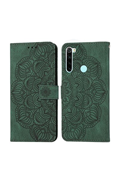 sscase Mandala Embossed Θήκη Πορτοφόλι Green (Xiaomi Redmi Note 8T)