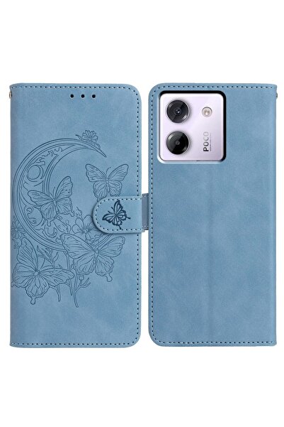 sscase Butterflies Θήκη Πορτοφόλι Sky Blue (Xiaomi Poco M7 Pro 5G)