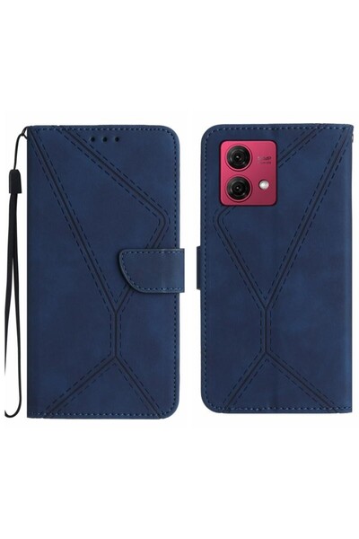 sscase Stitching Embossed Θήκη Πορτοφόλι Blue (Motorola Edge 40 Neo)