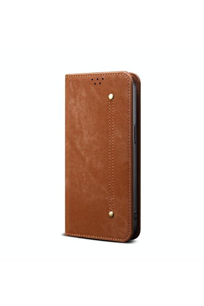 sscase Denim Texture Θήκη Βιβλίο Brown (Xiaomi Poco F7 Pro 5G)