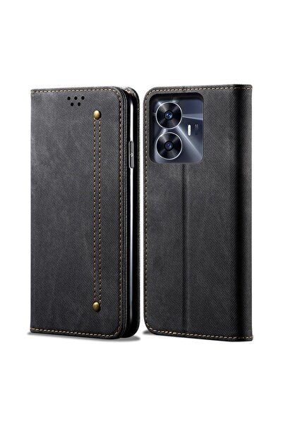 sscase Denim Texture Θήκη Βιβλίο Black (Realme C55)