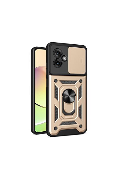 sscase Sliding Camera Σκληρή Θήκη με Δαχτυλίδι Gold (Motorola Moto G55 5G)