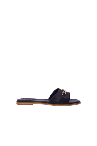 DİSPARİTA Women's Flat Slippers Genuine Leather Shoes