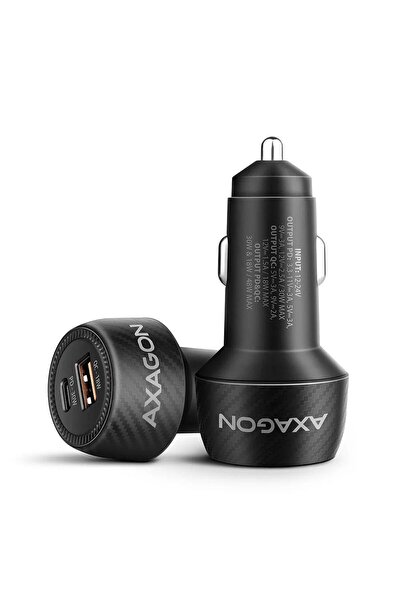 Axagon Încărcător auto PWC-PQ48, 48W, 2x USB, 5V/9V/12V, Negru
