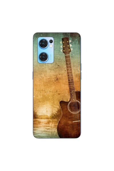 OEM Husa compatibila cu Oppo Reno7 5G Silicon Gel Tpu Model Chitara Vintage