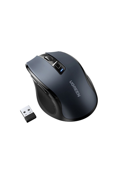 Ugreen Mouse MU006, Wireless 2.4GHz, USB, 4000 DPI (Albastru/Negru)