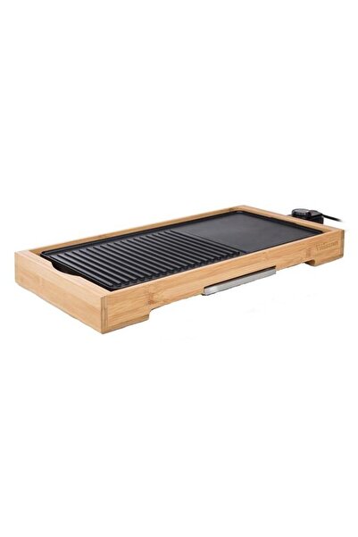 Tristar Grătar electric 2000W, 36 x 24.4 cm, Cadru din bambus, Placă antiader...