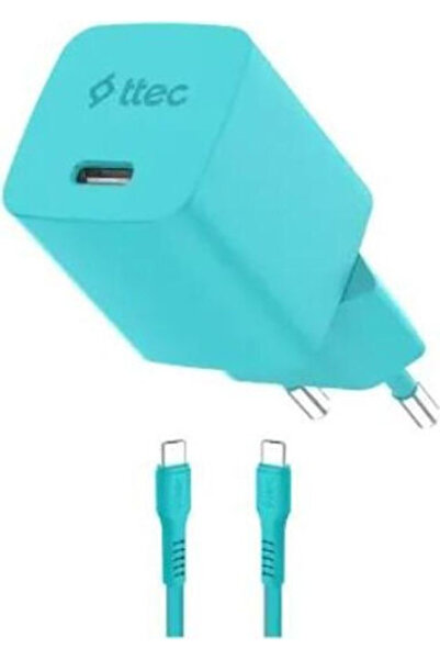 Ttec Φορτιστής GaN με θύρα USB-C και καλώδιο USB-C σε USB-C, 45W Power Delive...