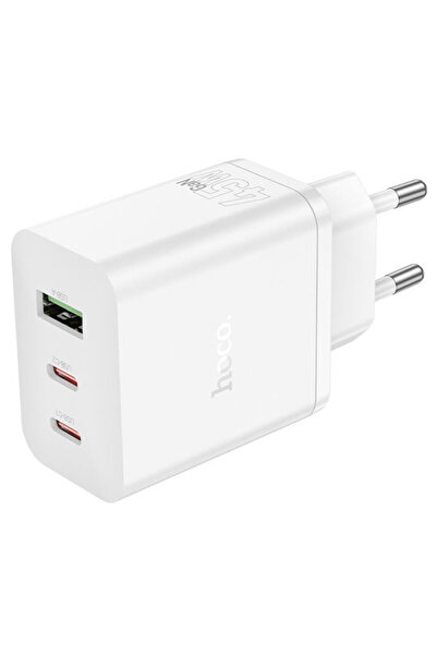 hoco. Φορτιστής Hoco Χωρίς Καλώδιο με Θύρα USB-A και 2 Θύρες USB-C 45W Λευκό ...